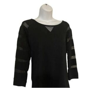 inc black womens‎ top with sheer detail Size Small